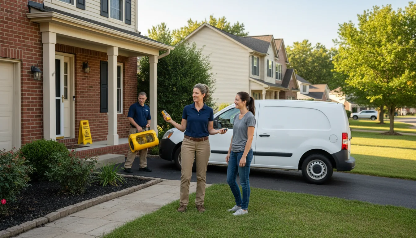 Residential water damage restoration in Martin, PA